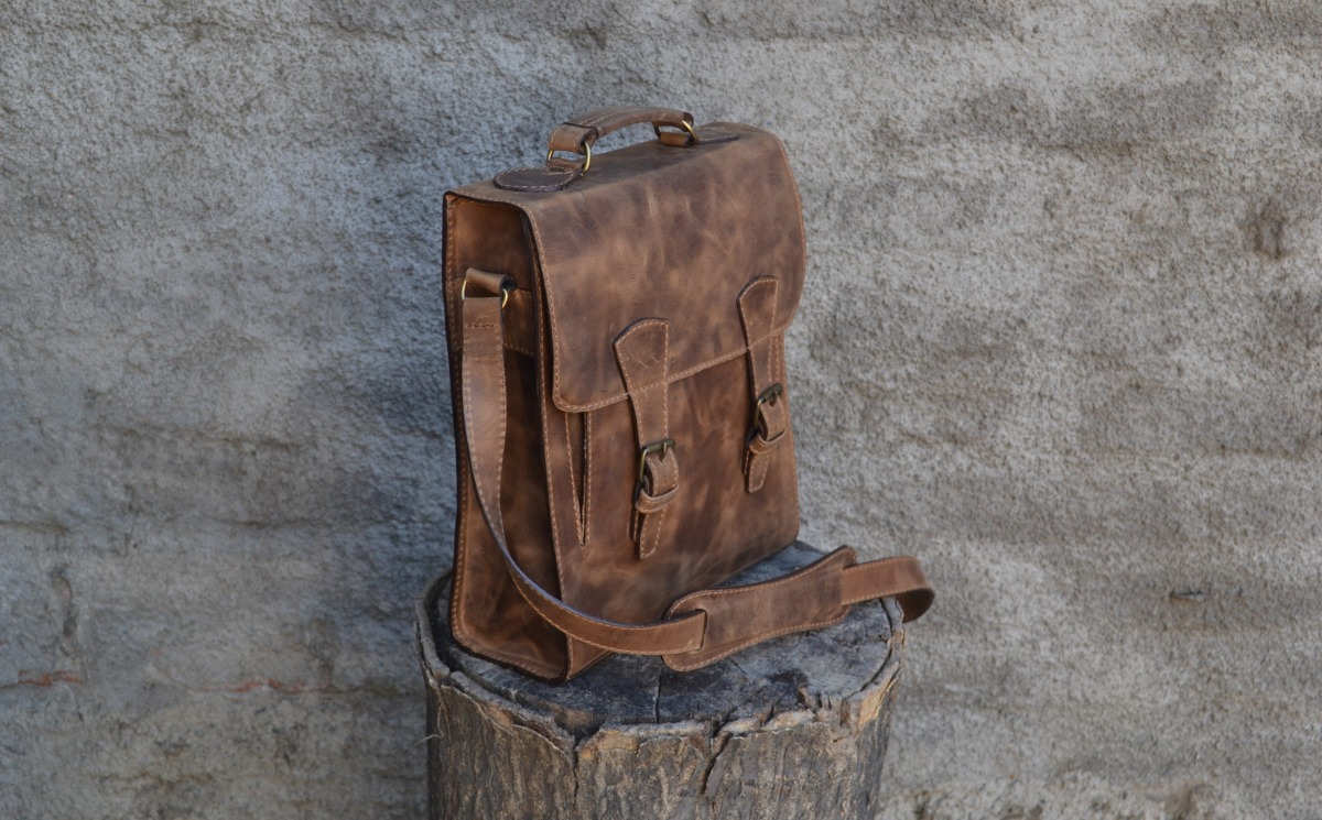 Morral Cuero natural cod73 | Macueros