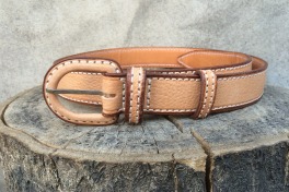 Cinturon En Cuero Natural - Cod 189
