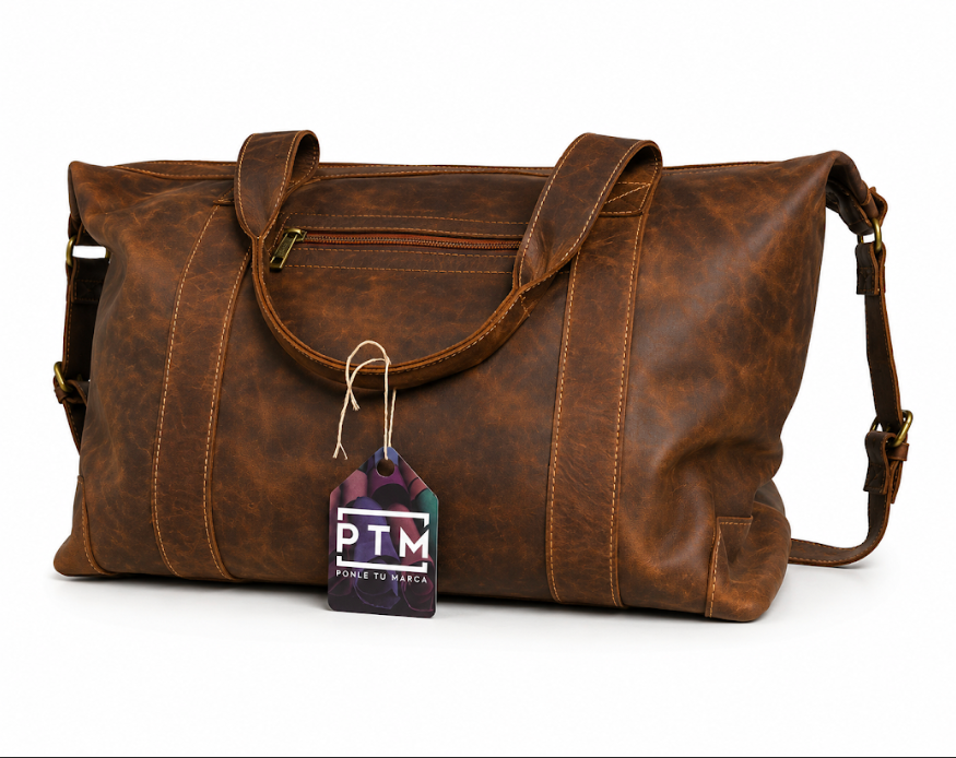 Bolso Cuero Natural - Cod 222