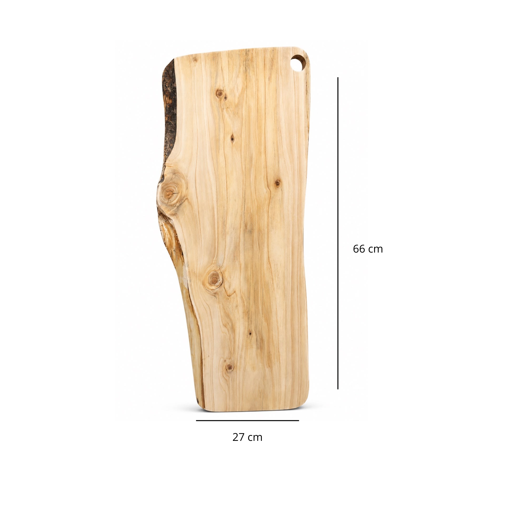 Tabla de Madera Nativa Ciprés (60 x 25 cm) - Borde Natural