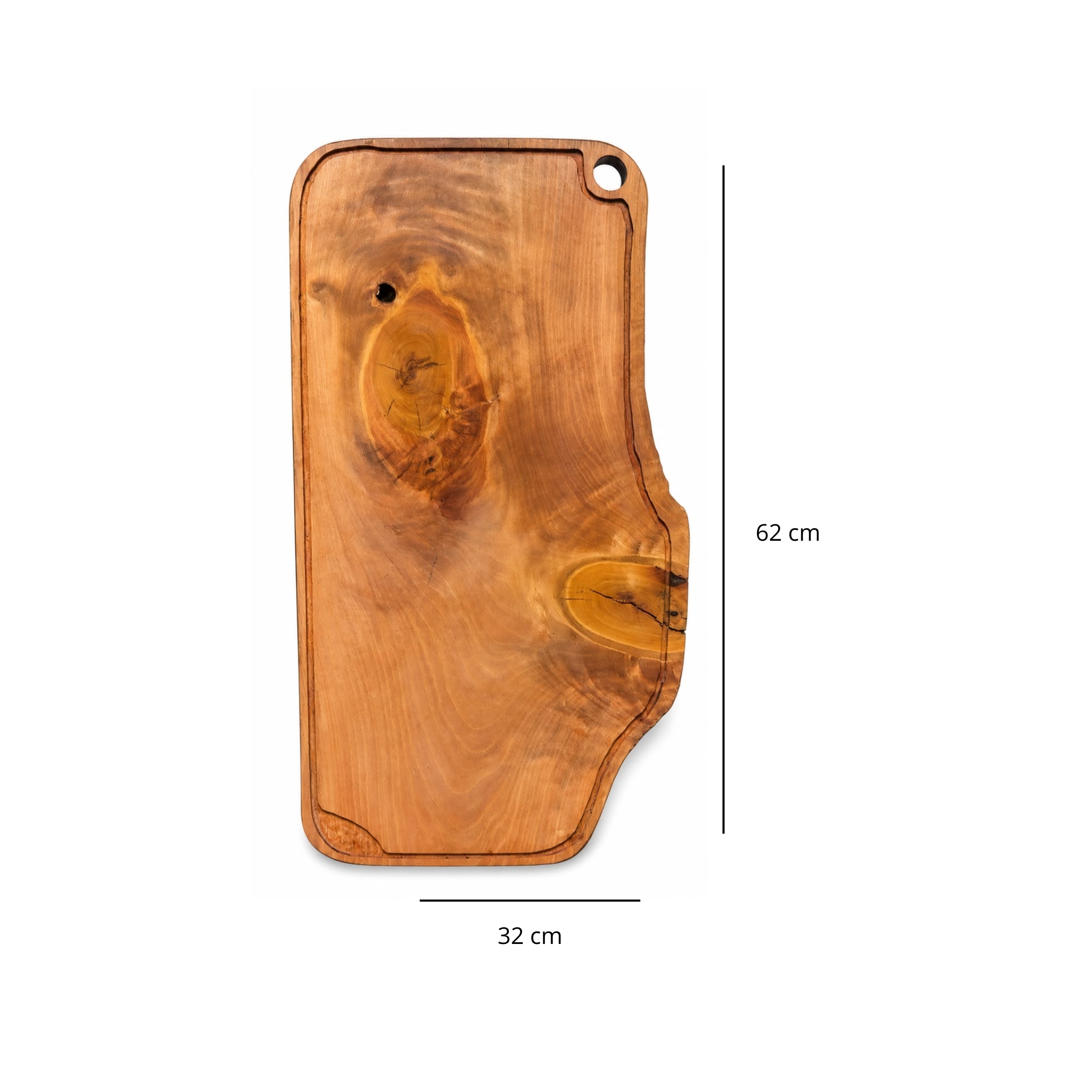 Tabla de Madera Nativa Roble (62 x 32 cm) - Borde Natural