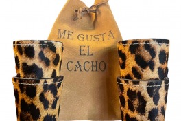 Set de Cachos en Cuero Animal Print - Cod 257